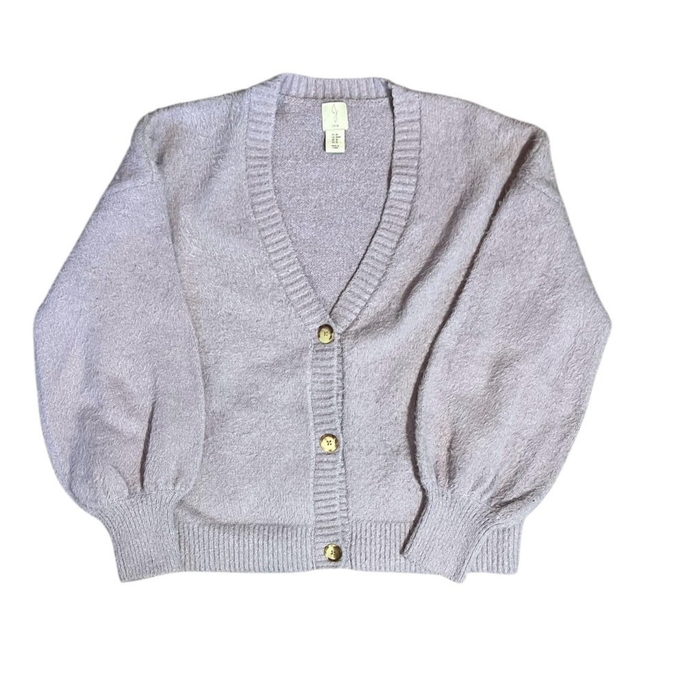 Joie Balloon Sleeve Lilac Cardigan Size M - Picture 7 of 9